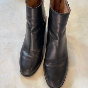 Madewell Black Leather Ankle Boots